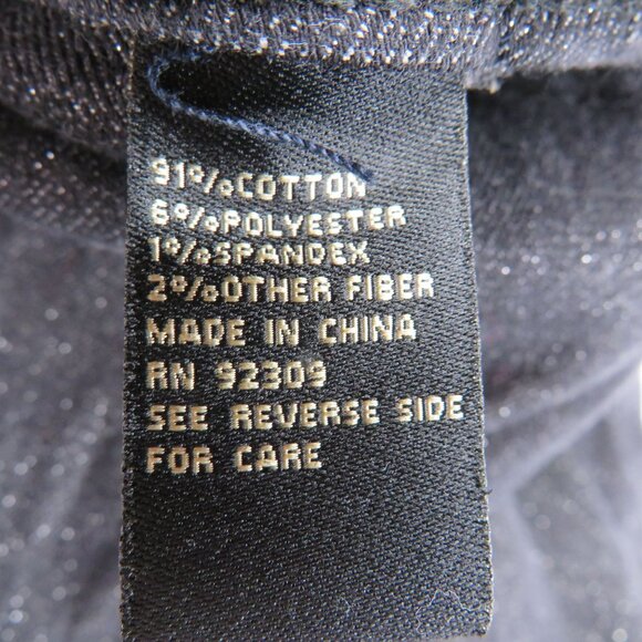 Diane Gilman DG2 Jeans Womens Size 22W Black Glitter Denim Straight Leg - Picture 8 of 13